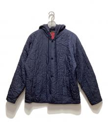 Desigual（デシグアル）の古着「パッチワーク リバーシブル パデッドジャケット」｜ネイビー