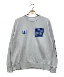 SEQUEL×WEEKEND（シークエル×ウィークエンド）の古着「Print SWEAT SHIRTS」｜ブルー