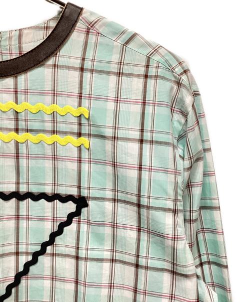 PRADA（プラダ）PRADA (プラダ) ジグザグトリムシャツ ライトグリーン サイズ:Mの古着・服飾アイテム