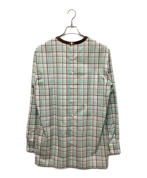 PRADA（プラダ）PRADA (プラダ) ジグザグトリムシャツ ライトグリーン サイズ:Mの古着・服飾アイテム