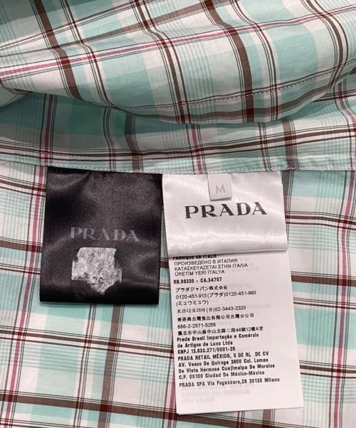 PRADA（プラダ）PRADA (プラダ) ジグザグトリムシャツ ライトグリーン サイズ:Mの古着・服飾アイテム