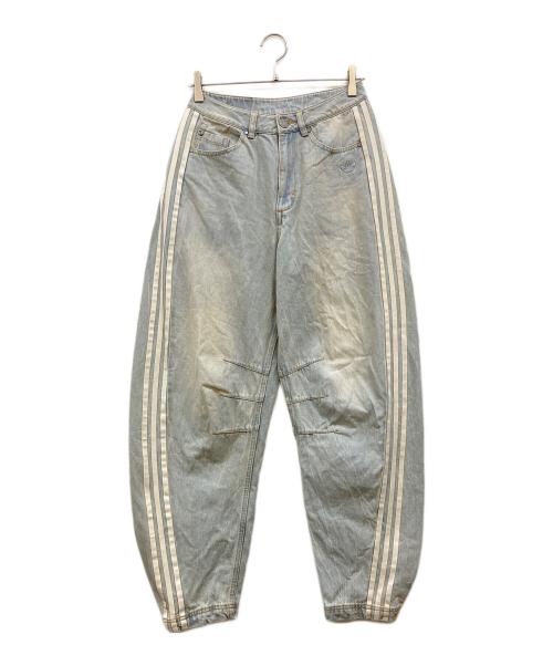 adidas（アディダス）adidas (アディダス) バナナフィット ウォッシュドデニムパンツ ブルー サイズ:W25の古着・服飾アイテム