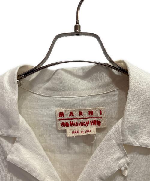MARNI（マルニ）MARNI (マルニ) No Vacancy Inn (ノーバカンシーイン) Marni x No Vacancy Inn Shirt - Limestone/オープンカラー リネンシャツ アイボリー サイズ:46の古着・服飾アイテム