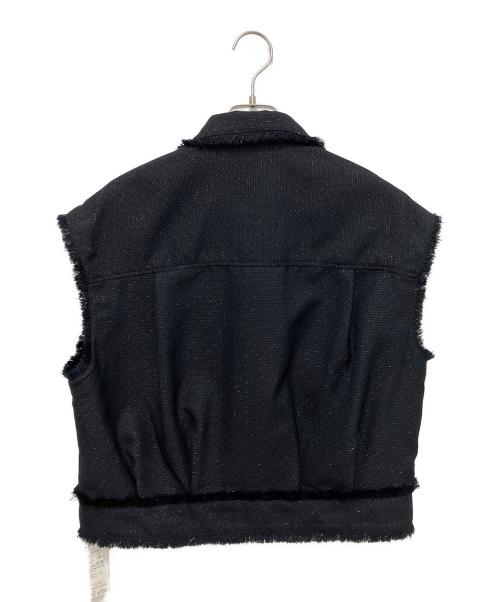 LOUNIE（ルーニー）LOUNIE (ルーニー) ラメバスケットフリンジジレ ネイビー サイズ:38 未使用品の古着・服飾アイテム