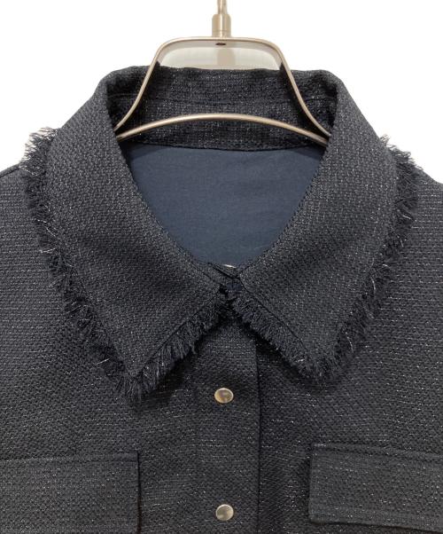 LOUNIE（ルーニー）LOUNIE (ルーニー) ラメバスケットフリンジジレ ネイビー サイズ:38 未使用品の古着・服飾アイテム