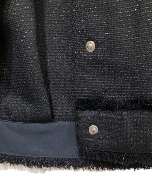 LOUNIE（ルーニー）LOUNIE (ルーニー) ラメバスケットフリンジジレ ネイビー サイズ:38 未使用品の古着・服飾アイテム