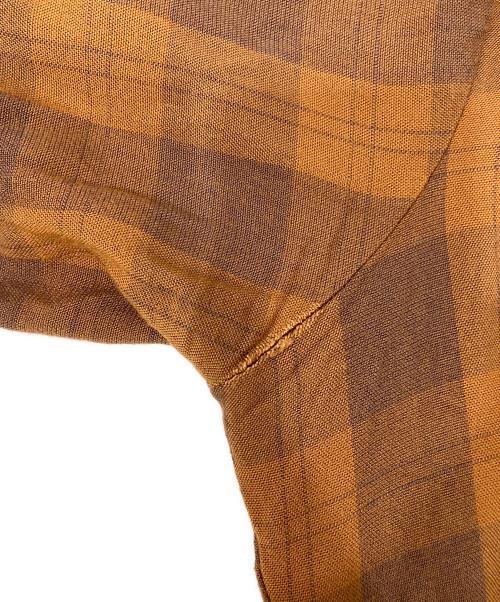 ARROW（アロー）ARROW (アロー) チェックシャツ ブラウン サイズ:Mの古着・服飾アイテム