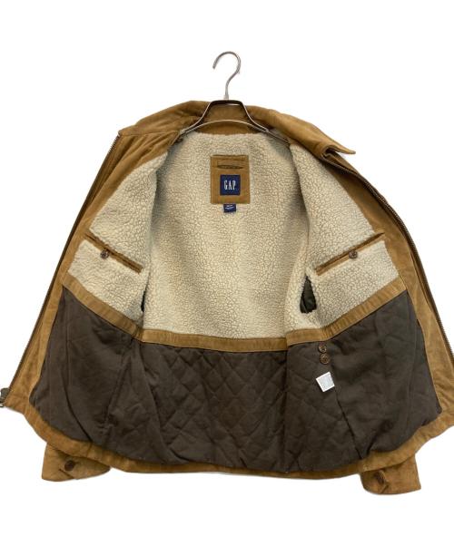 GAP（ギャップ）GAP (ギャップ) 00s 裏ボアカウレザースウェードジャケット ブラウン サイズ:xsの古着・服飾アイテム
