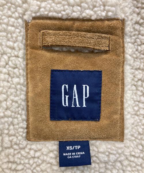 GAP（ギャップ）GAP (ギャップ) 00s 裏ボアカウレザースウェードジャケット ブラウン サイズ:xsの古着・服飾アイテム
