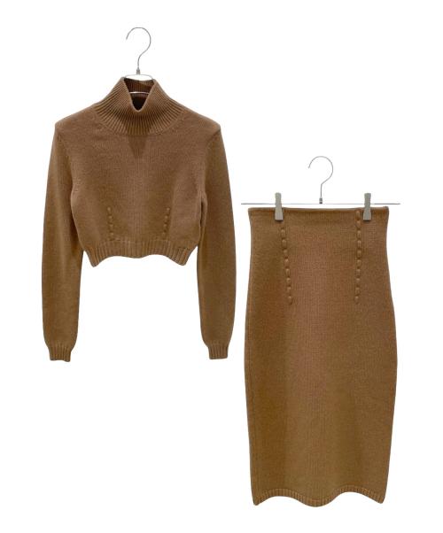 FENDI（フェンディ）FENDI (フェンディ) カシミヤニットセットアップ ブラウン サイズ:38 (40)の古着・服飾アイテム