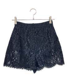DOLCE & GABBANA（ドルチェ＆ガッバーナ）の古着「コードレース ショートパンツ」｜ブラック