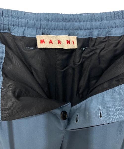 MARNI（マルニ）MARNI (マルニ) ウールトロピカルシャーリング1Pテーパードパンツ ブルー サイズ:SIZE46の古着・服飾アイテム