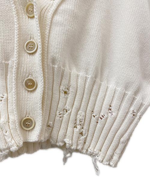 MARNI（マルニ）MARNI (マルニ) 刺繍ロゴクロップドカーディガン ホワイト サイズ:38の古着・服飾アイテム
