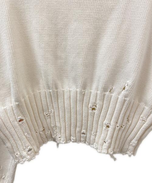 MARNI（マルニ）MARNI (マルニ) 刺繍ロゴクロップドカーディガン ホワイト サイズ:38の古着・服飾アイテム