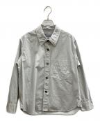 MARGARET HOWELLマーガレットハウエル）の古着「COTTON WOOL POPLIN シャツ」｜グレー