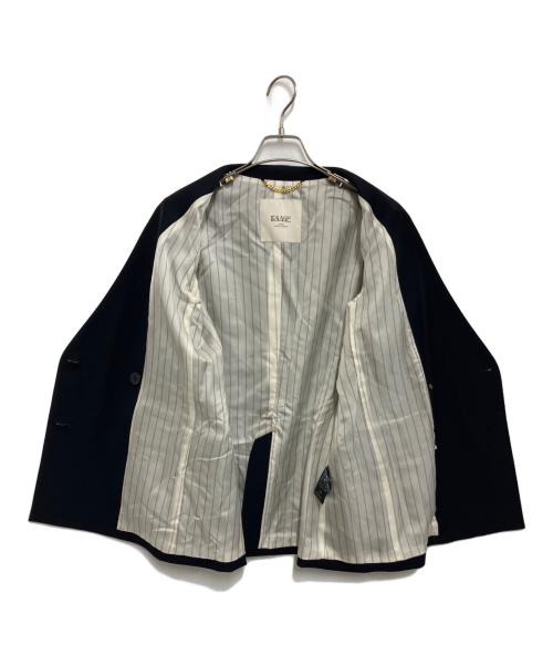 journal standard L'essage（ジャーナルスタンダード レサージュ）journal standard L'essage (ジャーナルスタンダード レサージュ) ヴィスポリギャバブレザー ネイビー サイズ:FREEの古着・服飾アイテム