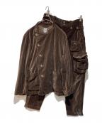 AiEエーアイイー）の古着「ベロアセットアップ」｜ブラウン