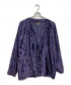 Needlesニードルズ）の古着「V Neck Cardigan-Burnout Velvet」｜パープル