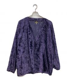 Needles（ニードルズ）の古着「V Neck Cardigan-Burnout Velvet」｜パープル