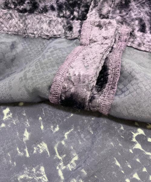 Needles（ニードルズ）Needles (ニードルズ) V Neck Cardigan-Burnout Velvet パープル サイズ:Sの古着・服飾アイテム
