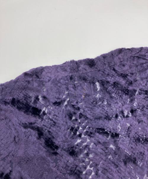 Needles（ニードルズ）Needles (ニードルズ) V Neck Cardigan-Burnout Velvet パープル サイズ:Sの古着・服飾アイテム