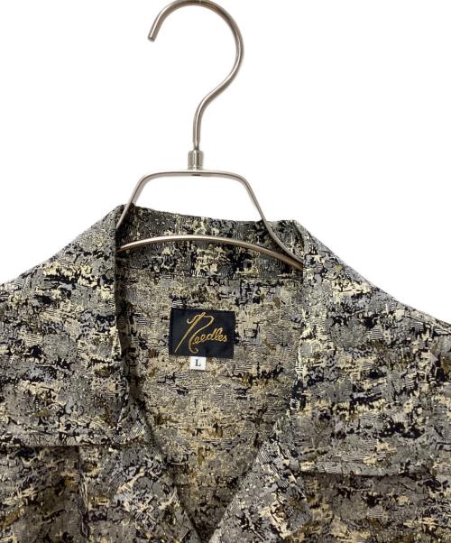 Needles（ニードルズ）Needles (ニードルズ) CABANA SHIRT DOUBLE WEAVE ゴールド×ブラック サイズ:Lの古着・服飾アイテム