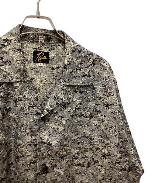 Needles（ニードルズ）Needles (ニードルズ) CABANA SHIRT DOUBLE WEAVE ゴールド×ブラック サイズ:Lの古着・服飾アイテム