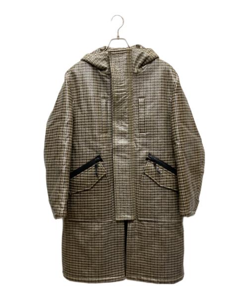 Name.（ネーム）Name. (ネーム) ラミネートツウィードフーデットコート ブラウン サイズ:1の古着・服飾アイテム