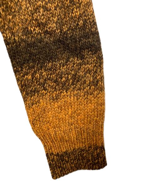 RAF SIMONS（ラフシモンズ）RAF SIMONS (ラフシモンズ) Striped Roundneck Sweater With Polaroids オレンジ サイズ:Mの古着・服飾アイテム