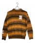 RAF SIMONS（ラフシモンズ）の古着「Striped Roundneck Sweater With Polaroids」｜オレンジ