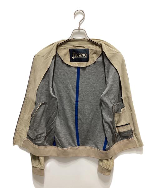 HERNO（ヘルノ）HERNO (ヘルノ) スエードレザーブルゾン ベージュ サイズ:48の古着・服飾アイテム
