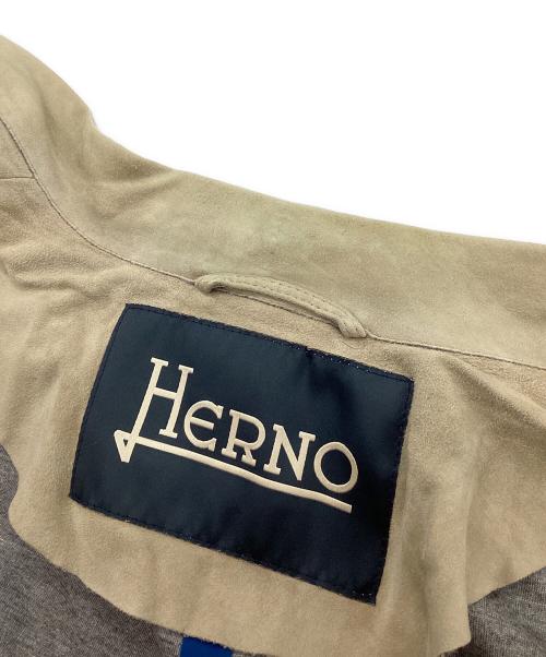 HERNO（ヘルノ）HERNO (ヘルノ) スエードレザーブルゾン ベージュ サイズ:48の古着・服飾アイテム