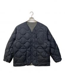 THE NORTHFACE PURPLELABEL（ザ・ノースフェイス パープルレーベル）の古着「アウトドアウェア(フィールド リバーシブル ダウン カーディガン)」｜ネイビー×グレー