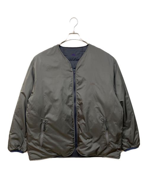 THE NORTHFACE PURPLELABEL（ザ・ノースフェイス パープルレーベル）THE NORTHFACE PURPLELABEL (ザ・ノースフェイス パープルレーベル) アウトドアウェア(フィールド リバーシブル ダウン カーディガン) ネイビー×グレー サイズ:SIZE Lの古着・服飾アイテム
