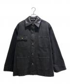 PRADAプラダ）の古着「キャンバス ブリーフケース ジャケット / Navy Canvas Work Jacket」｜ブラック