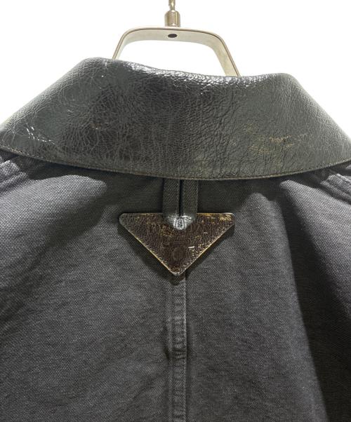 PRADA（プラダ）PRADA (プラダ) キャンバス ブリーフケース ジャケット / Navy Canvas Work Jacket ブラック サイズ:38の古着・服飾アイテム