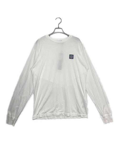 STONE ISLAND（ストーンアイランド）STONE ISLAND (ストーンアイランド) 60/2 COTTON JERSEY Tシャツ ホワイト サイズ:Lの古着・服飾アイテム
