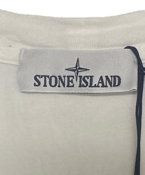 STONE ISLAND（ストーンアイランド）STONE ISLAND (ストーンアイランド) 60/2 COTTON JERSEY Tシャツ ホワイト サイズ:Lの古着・服飾アイテム