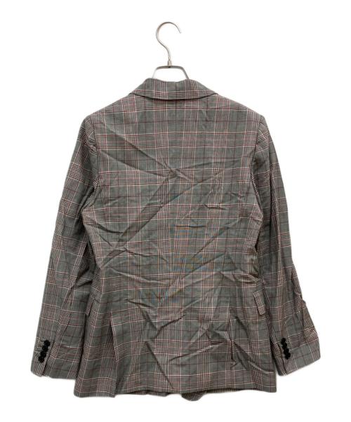MACPHEE（マカフィー）MACPHEE (マカフィー) ライトウールチェックダブルブレストジャケット グレー サイズ:SIZE36の古着・服飾アイテム