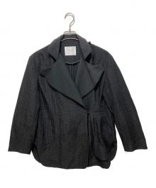 Mame Kurogouchi（マメクロゴウチ）の古着「Grain Finish Flap Front Jacket」｜ブラック