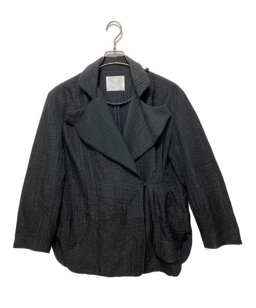 Mame Kurogouchi（マメクロゴウチ）Mame Kurogouchi (マメクロゴウチ) Grain Finish Flap Front Jacket ブラック サイズ:1の古着・服飾アイテム