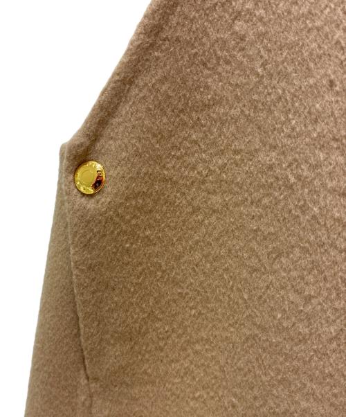 DRAWER（ドゥロワー）DRAWER (ドゥロワー) ウールケヌキ ノースリーブ ワンピース ドレス ベージュ サイズ:36の古着・服飾アイテム