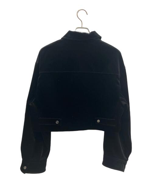 theory（セオリー）theory (セオリー) Stretch Velvet 3 Aline Zip JKT ブラック サイズ:Sの古着・服飾アイテム