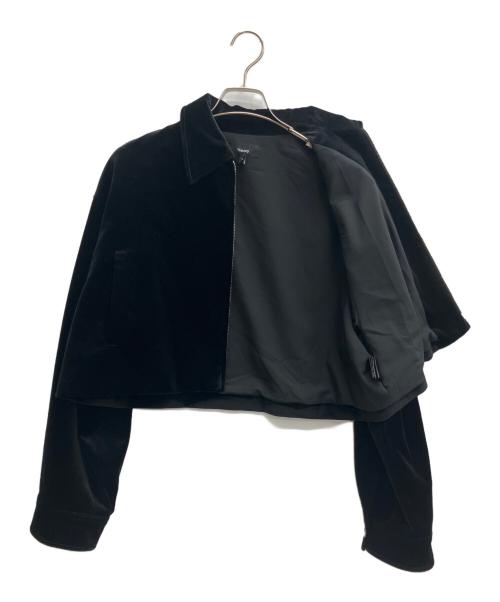 theory（セオリー）theory (セオリー) Stretch Velvet 3 Aline Zip JKT ブラック サイズ:Sの古着・服飾アイテム