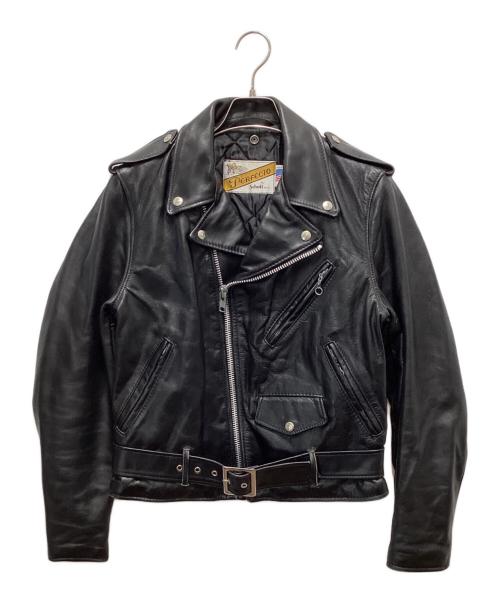 PERFECTO by Schott（パーフェクト バイ ショット）perfecto by schott (パーフェクト バイ ショット) 618ダブルライダースジャケット ブラック サイズ:36の古着・服飾アイテム