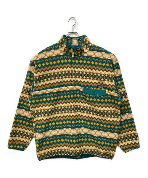 Patagonia（パタゴニア）Patagonia (パタゴニア) アウトドアウェア(シンチラ・スナップT・プルオーバー) グリーン×イエロー サイズ:SIZE XLの古着・服飾アイテム