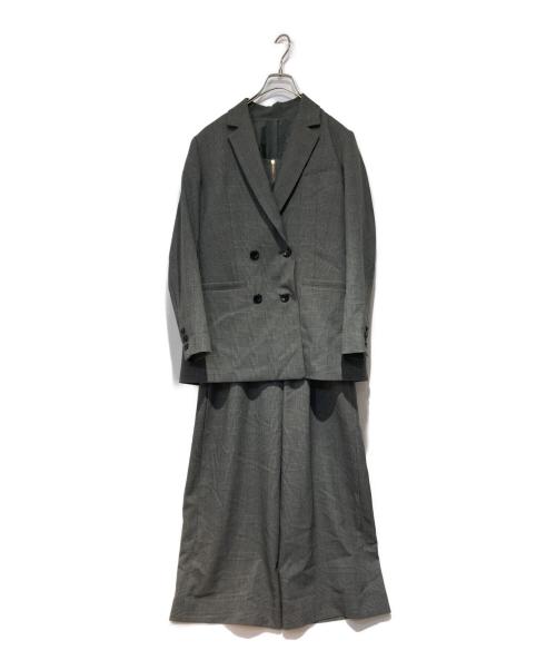 LOUNIE（ルーニー）LOUNIE (ルーニー) ウール調グレンチェックストレッチコンビネゾン グレー サイズ:36の古着・服飾アイテム