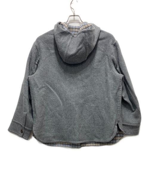 ETRO（エトロ）ETRO (エトロ) ウールカシミヤフーデッドジャケット グレー サイズ:40の古着・服飾アイテム