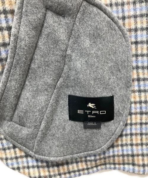 ETRO（エトロ）ETRO (エトロ) ウールカシミヤフーデッドジャケット グレー サイズ:40の古着・服飾アイテム