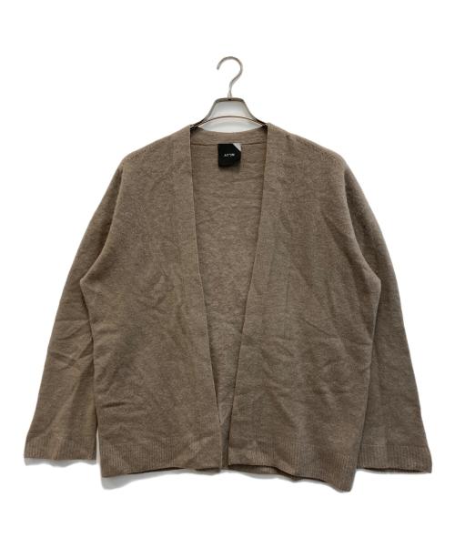 ATON（エイトン）ATON (エイトン) ファーカシミヤカーディガン グレージュ サイズ:02の古着・服飾アイテム